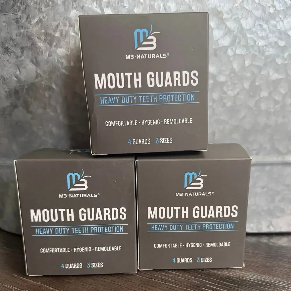 NEW M3 Naturals Heavy Duty Mouth Guard 3 Box’s Teeth Grinding Night Guard Bundle